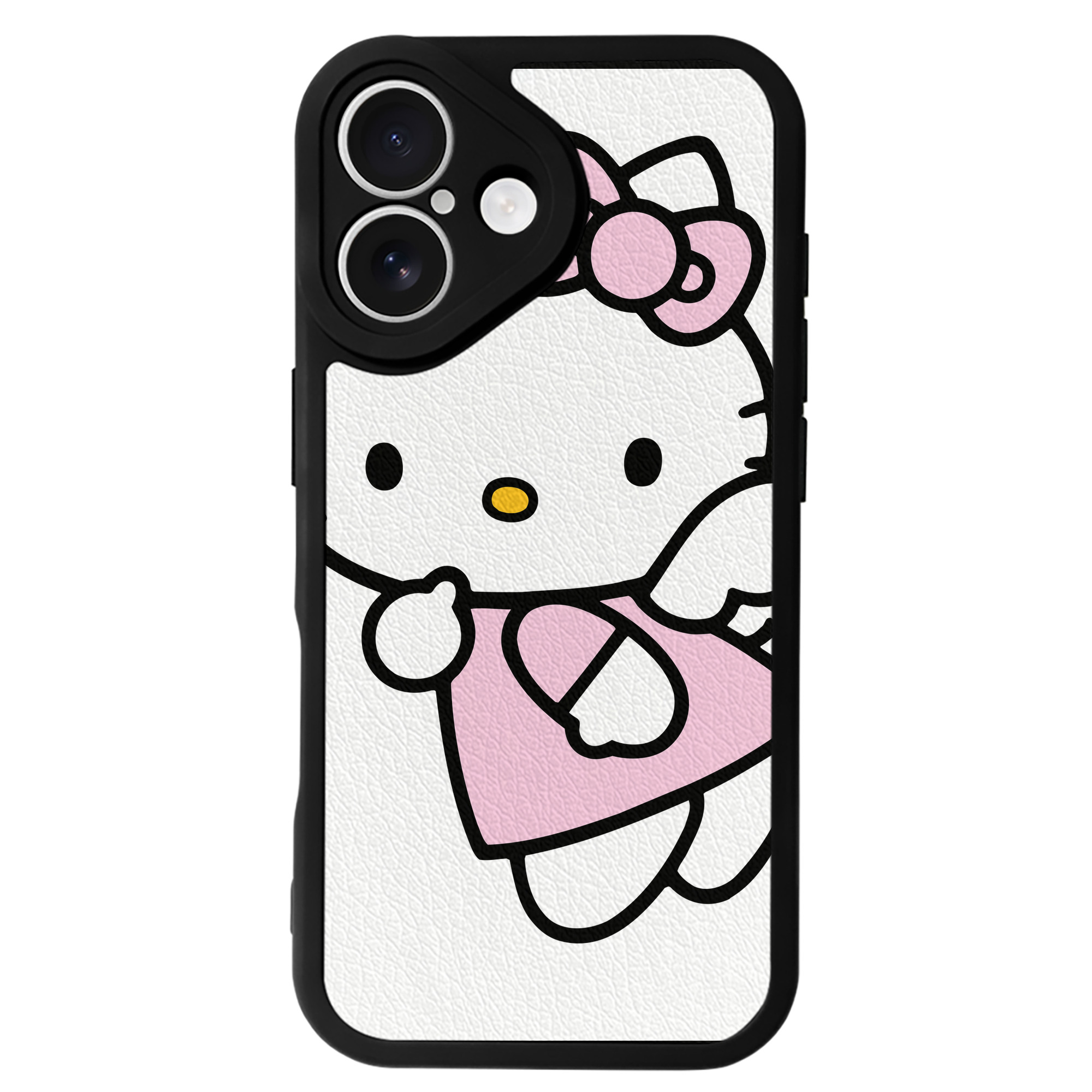 （画像用） Hello Kitty ハローキティ 【iPhone 16シリーズ対応】シリコンスマホケース（レザー調） 材質：シリコン